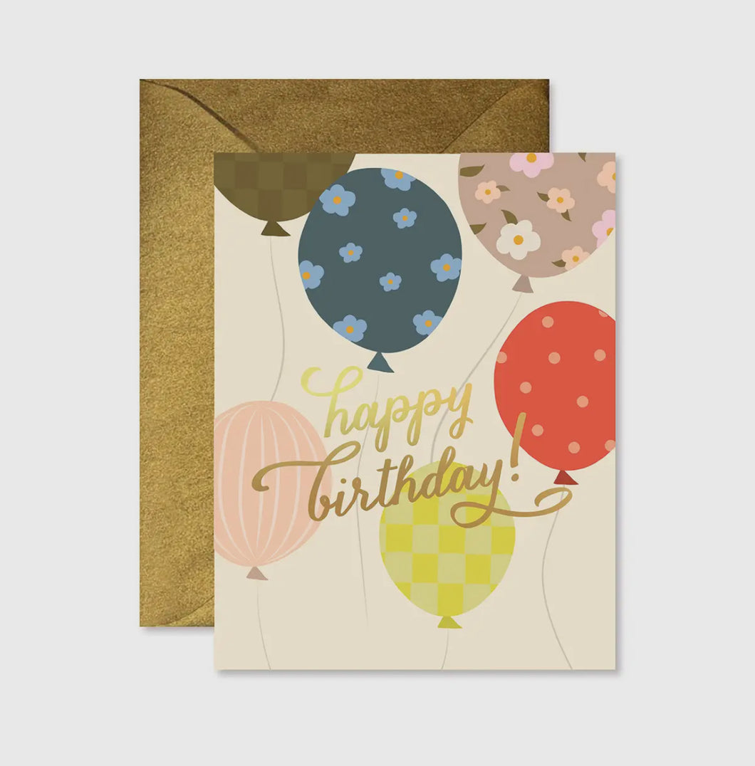 Balloon Release Birthday Greeting Card