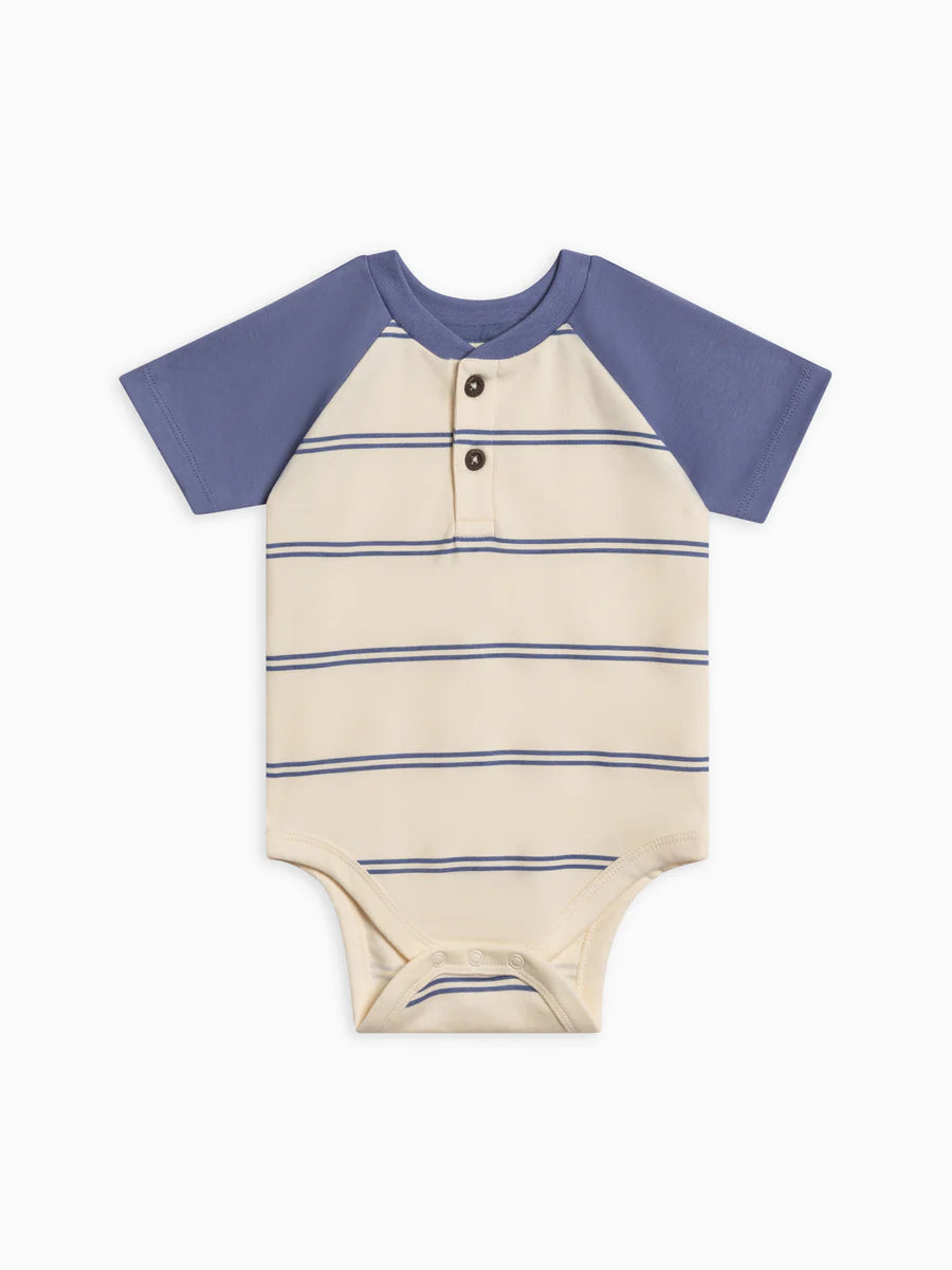 Sosa Raglan Henley Bodysuit - Sole Stripe / Marino