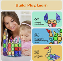 Load image into Gallery viewer, PicassoTiles 40pc Nano Magnetic Building Tiles Construction Travel Set
