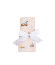 Load image into Gallery viewer, Oatmilk Swaddle Blanket- Golf Cart Cuties - 47X47
