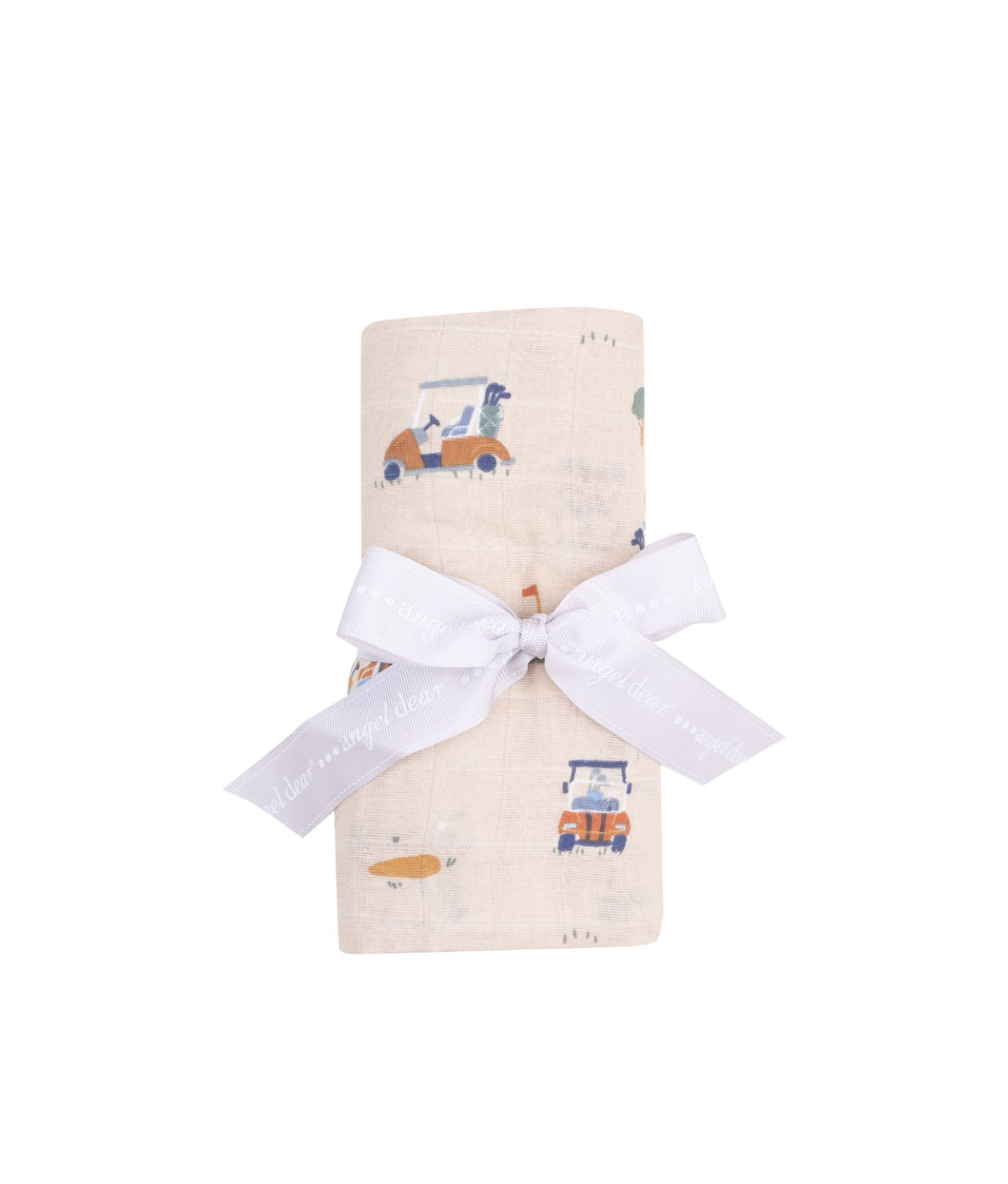 Oatmilk Swaddle Blanket- Golf Cart Cuties - 47X47