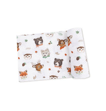 Load image into Gallery viewer, Woodland Animal Faces - Swaddle Blanket  45x45
