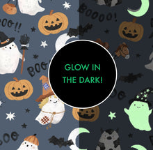Load image into Gallery viewer, Long Sleeve Loungewear Set- Costumed Ghosts Glow in the Dark
