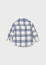 Load image into Gallery viewer, Baby Plaid Overshirt- Iceberg
