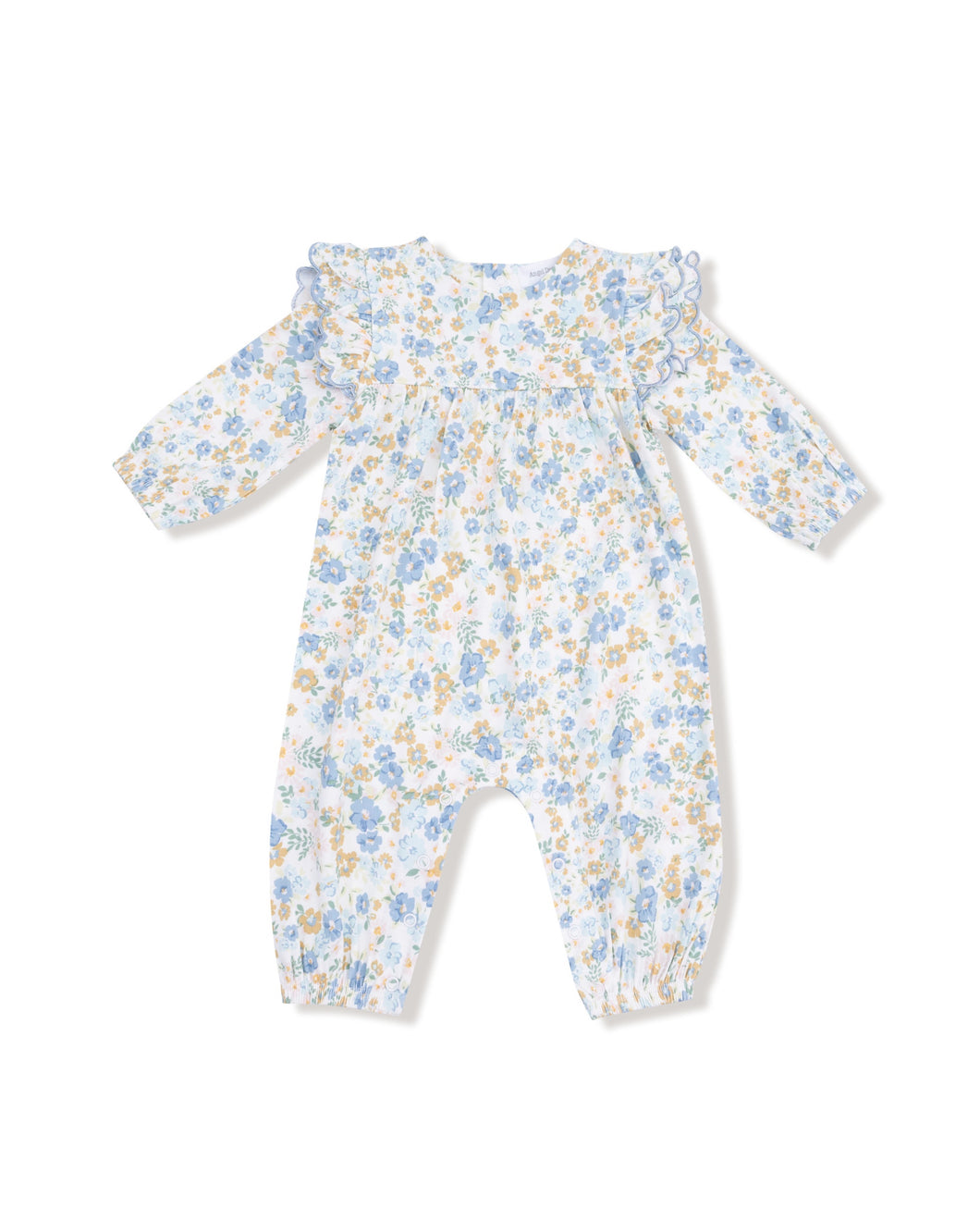 Sweet Rose Calico - L/S Petal Ruffle  Romper