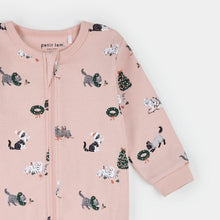 Load image into Gallery viewer, Meowy &amp; Bright Print on Peony Blush Sleeper
