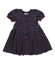 Load image into Gallery viewer, Girls Elizabeth Dress- Navy Carnation

