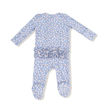 Load image into Gallery viewer, 2 Way Zipper Ruffle Back Footie- Country Calico
