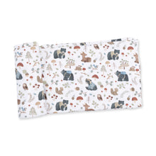 Load image into Gallery viewer, Southern Woodland Animals Green Swaddle Blanket
