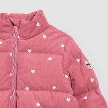 Load image into Gallery viewer, Hearts Print on Mauve Corduroy Light Weight Jacket
