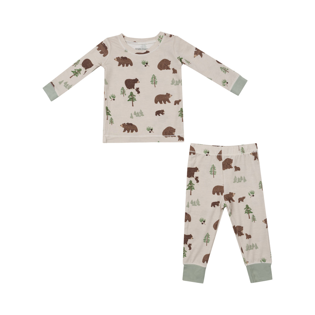 Sweet Brown Bears L/S Loungewear  Set