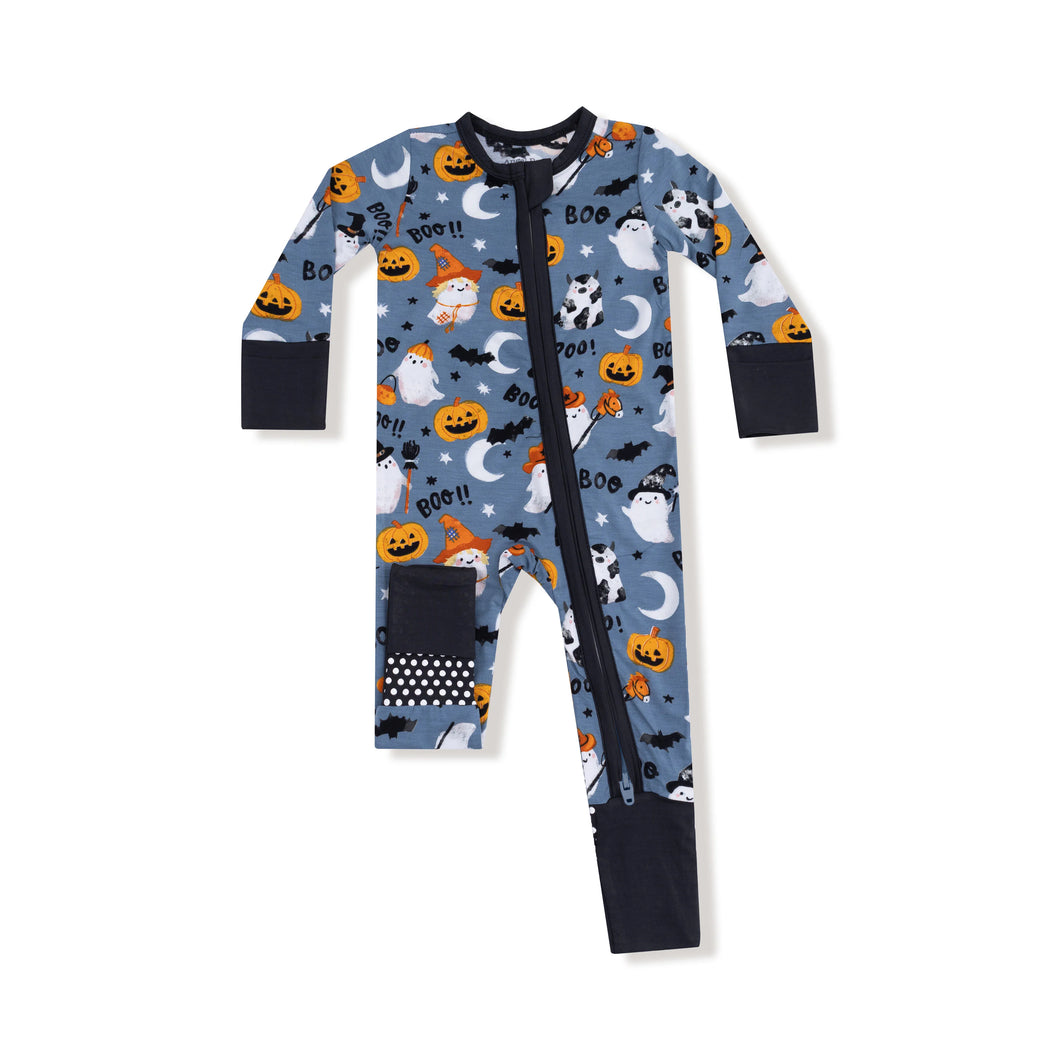 Convertible Romper- Costumed Ghosts  Glow In The Dark