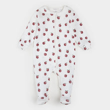 Load image into Gallery viewer, Apple Orchard Print on Off-White Ribbed Sleeper
