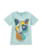 Load image into Gallery viewer, Picasso Wolf Graphic Tee- Canal Blue
