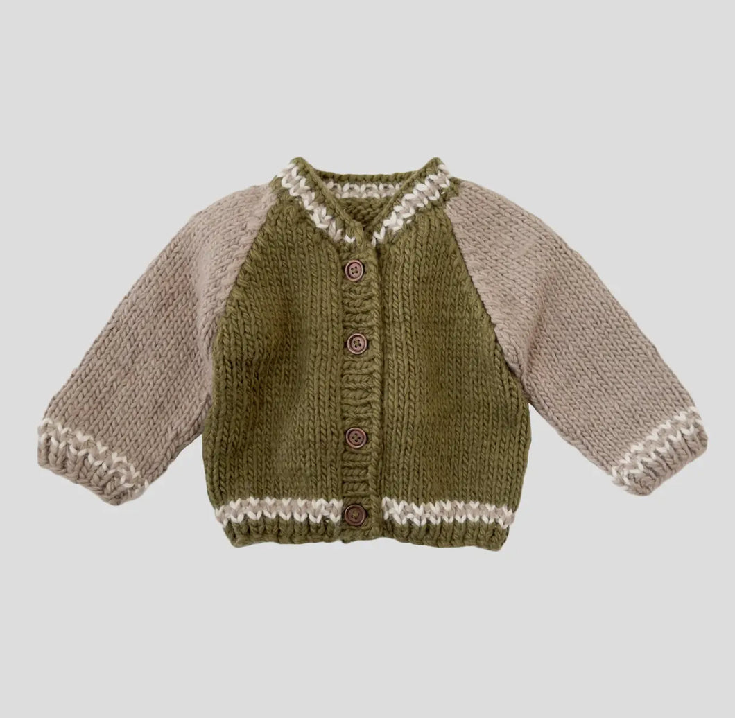 Varsity Cardigan, Moss