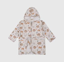 Load image into Gallery viewer, Forest Animals Baby Bathrobe- 0-9m
