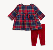 Load image into Gallery viewer, Holiday Plaid Flannel Dress + Legging Set
