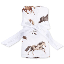Load image into Gallery viewer, Wild Horses Swaddle Blanket
