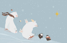 Load image into Gallery viewer, Organic Blanket- Polar Bear Ski 3D
