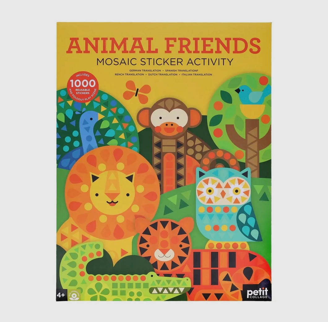 Mosaic Sticker Activity- Animal Friends