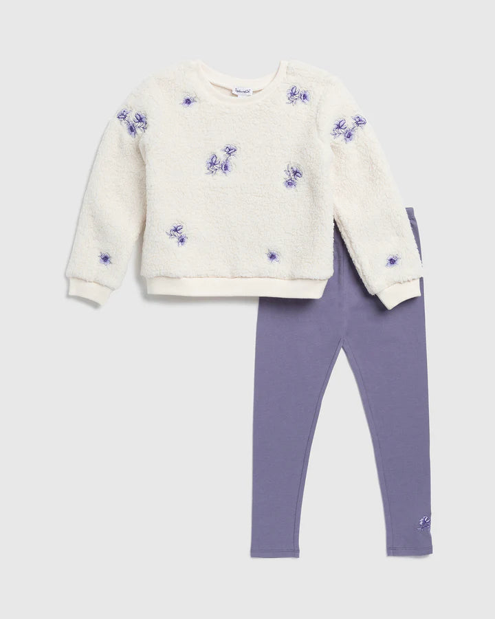Toddler Girl Floral Fleece Sweatshirt Set