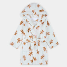 Load image into Gallery viewer, Gingerbread Print on Ivory Plush Robe
