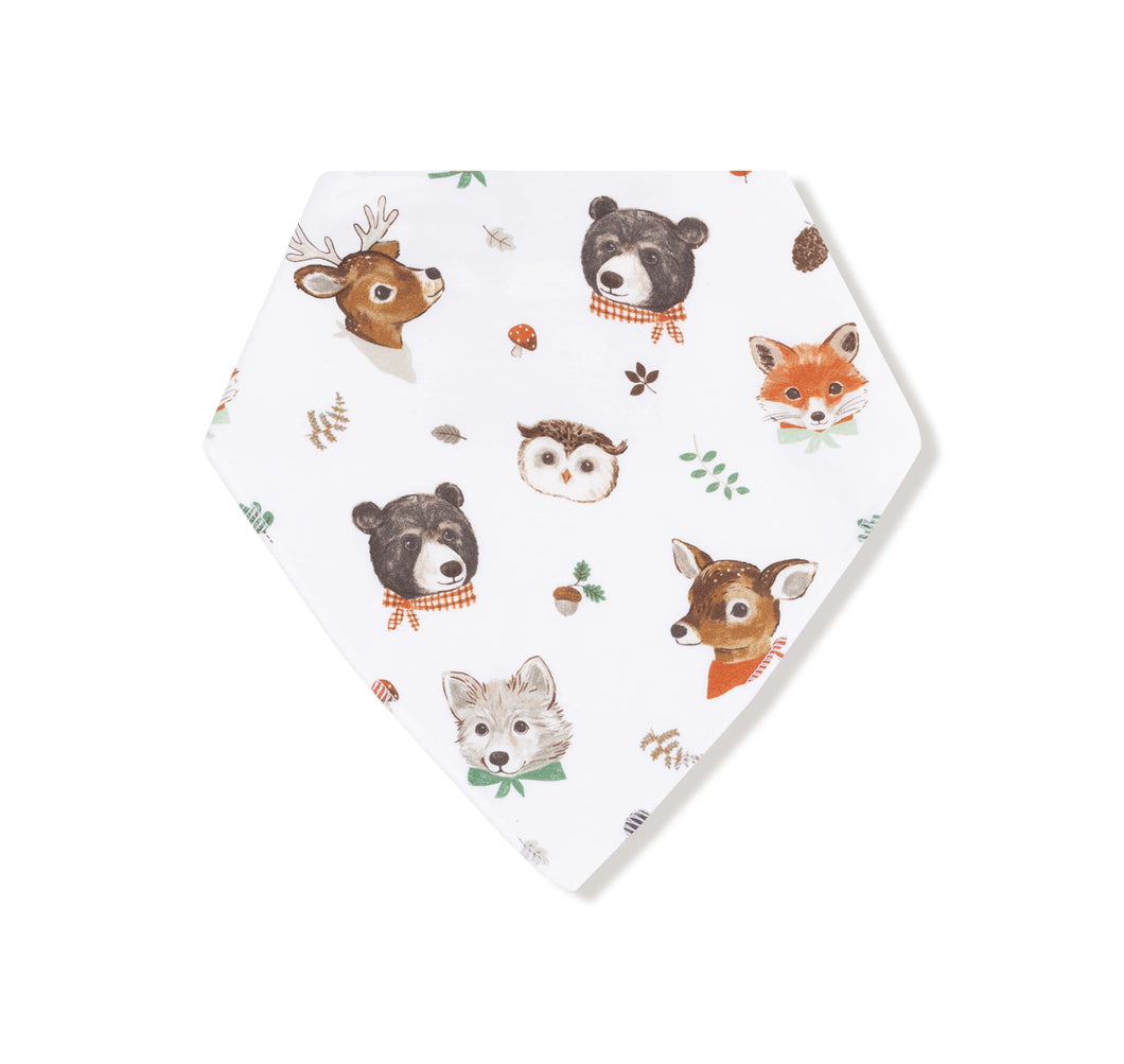 Bandana Bib- Woodland Animal Faces