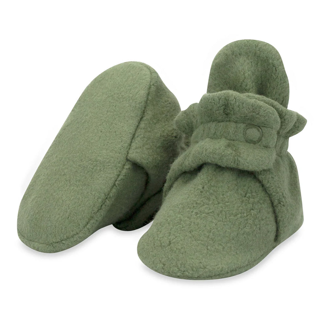 Cozie Fleece Baby Bootie - Olive