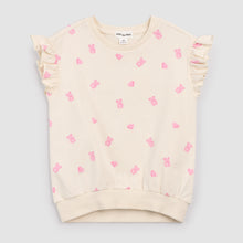 Load image into Gallery viewer, Gummy Bears on Ivory Ruffled Top

