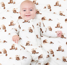 Load image into Gallery viewer, Baby Beavers - 2 Way Zipper Footie
