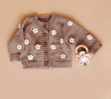 Load image into Gallery viewer, Flower Cardigan- Tan

