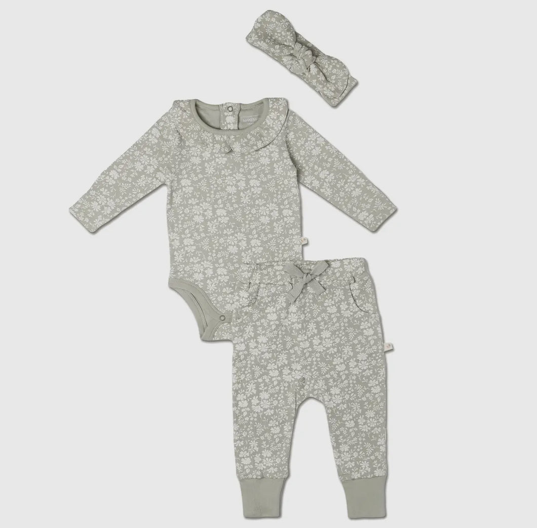 Organic Ruffle Onesie & Pants Set - Wildsage