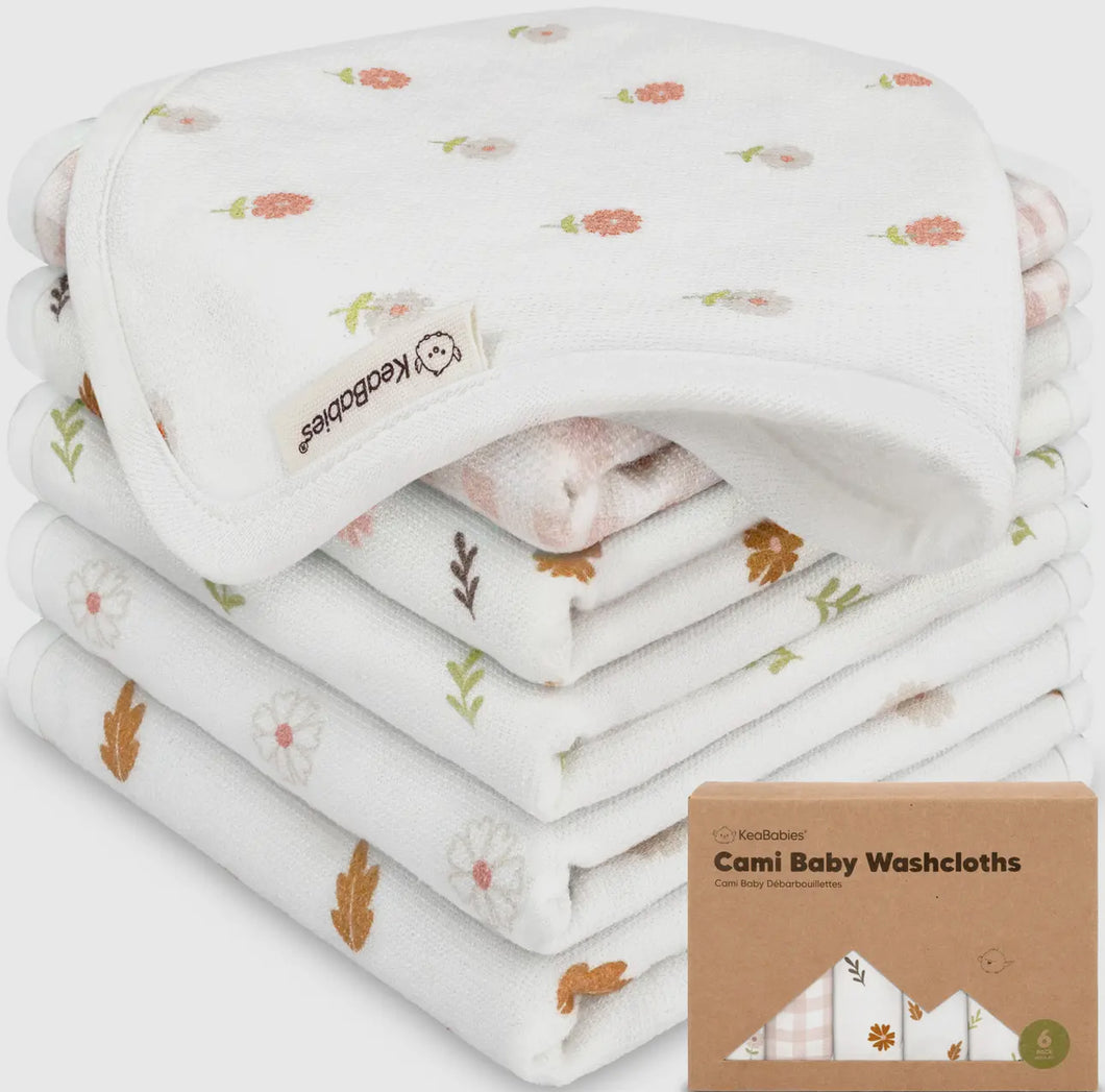 6-Pack Organic Cami Baby Washcloths