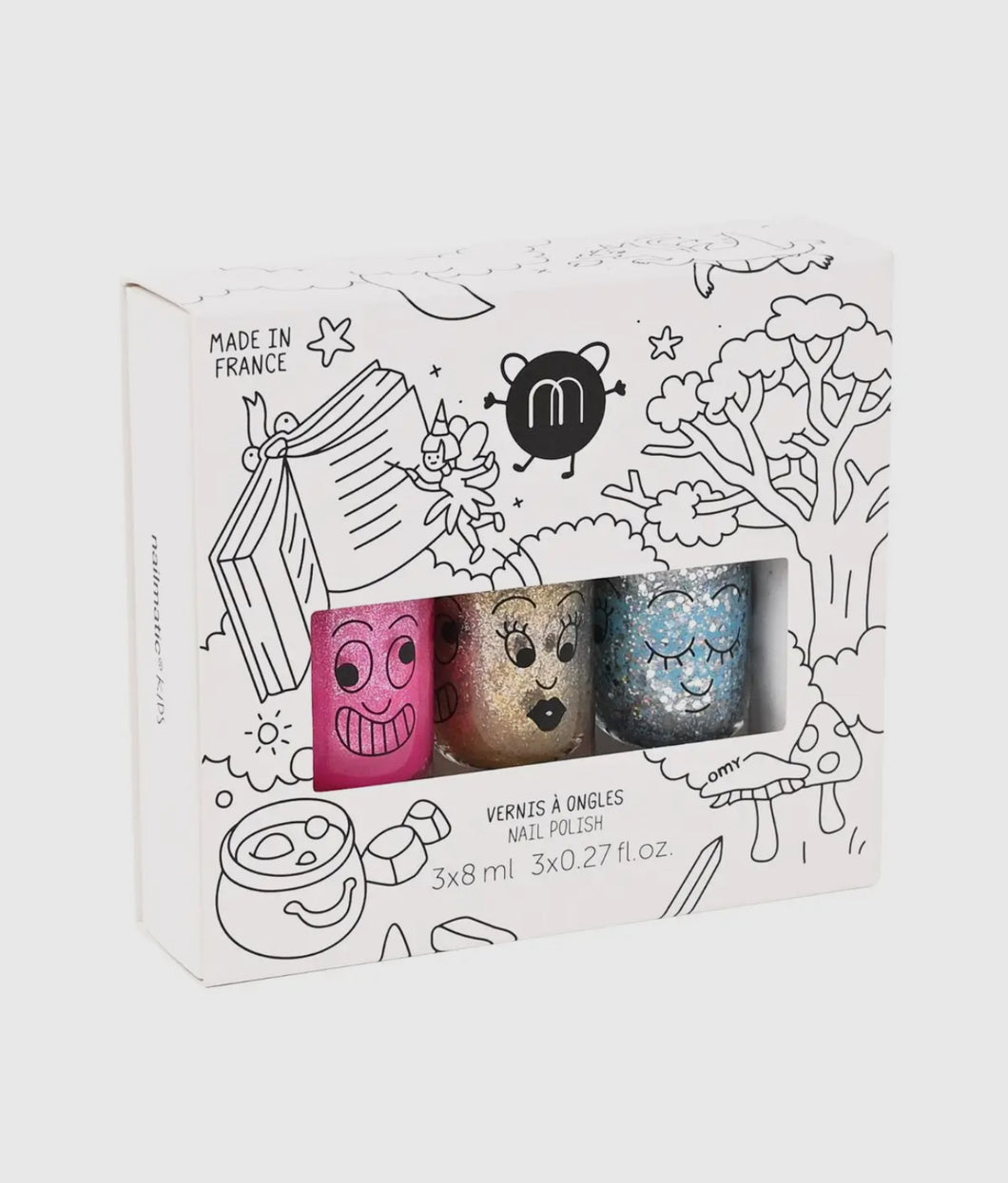 Nail Polish For Kids Set of 3 Pinky Aurora Luna