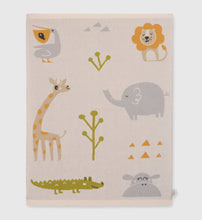 Load image into Gallery viewer, Organic Cotton Blanket- Jungle Friends
