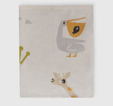 Load image into Gallery viewer, Organic Cotton Blanket- Jungle Friends

