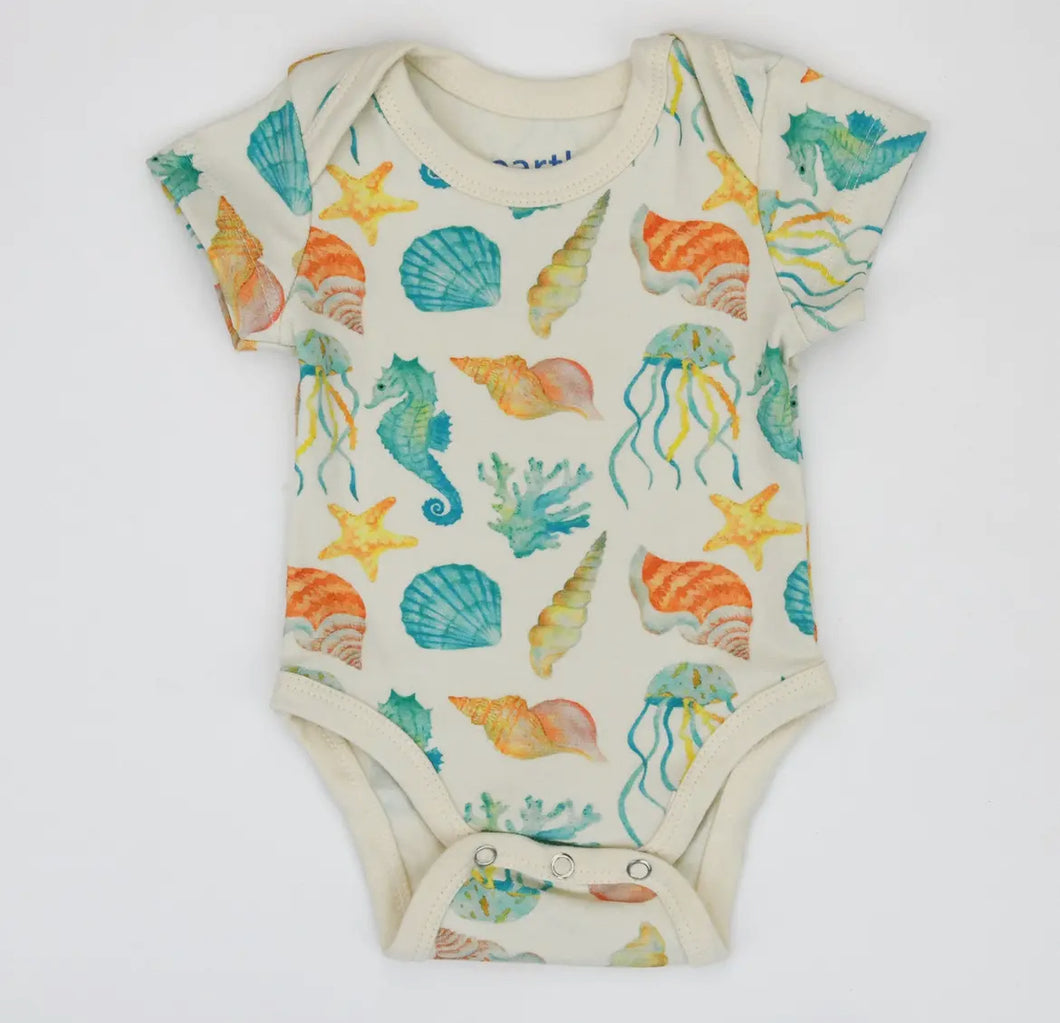 Short Sleeve Baby Bodysuit- Reef