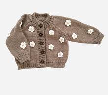 Load image into Gallery viewer, Flower Cardigan- Tan
