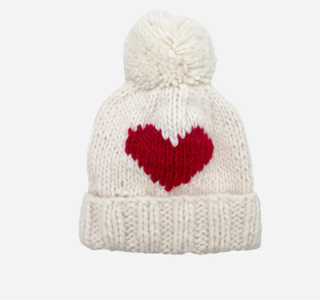 Heart Knit Hat The Blueberry Hill