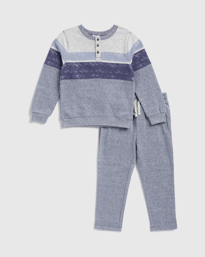 Toddler Boy Block Stripe Set