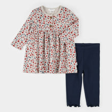 Load image into Gallery viewer, Floral Poppy Print Ribbed Dress Set
