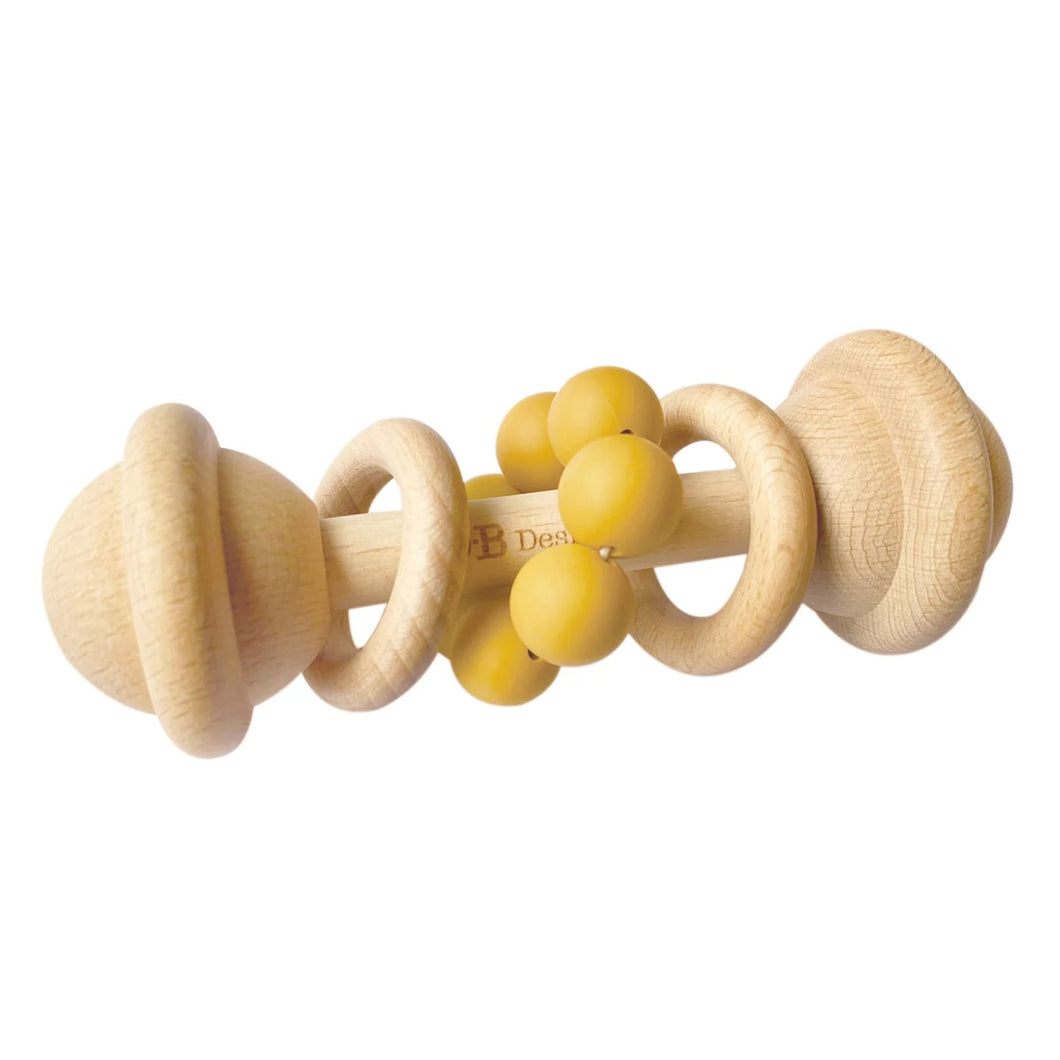 Turmeric Wooden Rattle Toy