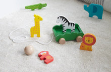 Load image into Gallery viewer, Safari Animals Wooden Toy Petit Collage
