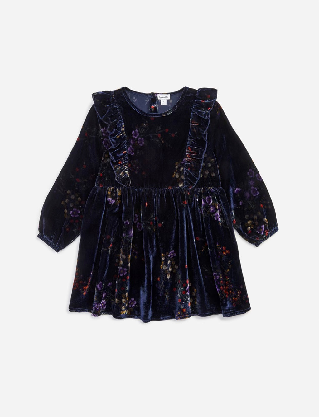 Floral Velvet Toddler Dress