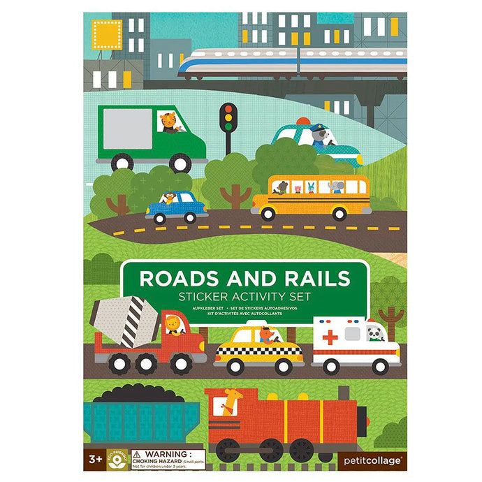 Roads & Rails Sticker Activity Set Petit Collage