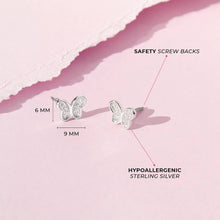 Load image into Gallery viewer, Petite Butterfly Sterling Silver Earrings
