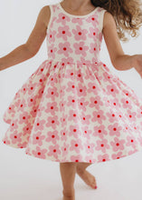 Load image into Gallery viewer, Sleeveless Twirl Dress in Pink Daisies
