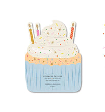 Load image into Gallery viewer, Birthday Cupcake die-cut folded Greeting Card
