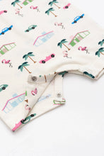 Load image into Gallery viewer, Baby Polo Romper- Palm Springs
