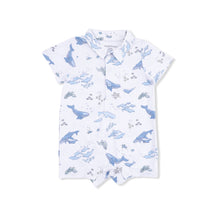 Load image into Gallery viewer, Watercolor Blue Whales - Polo Shortie
